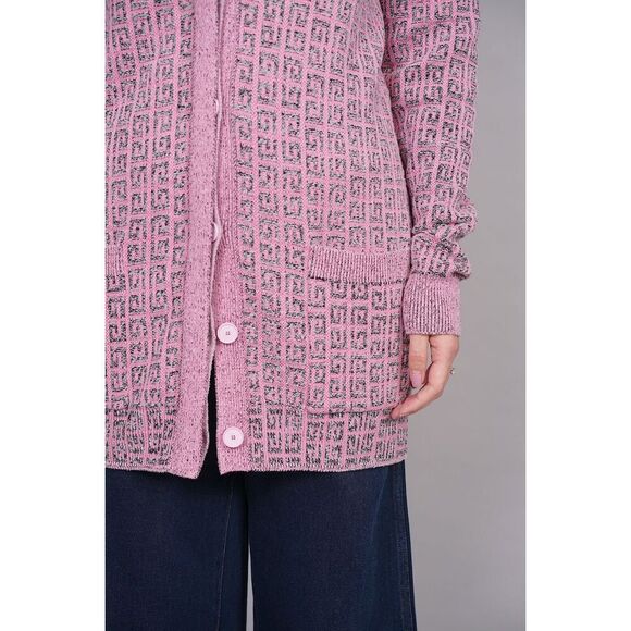 Givenchy 4G Jacquard Motif Logo Intarsia Cardigan - Picture 5 of 6